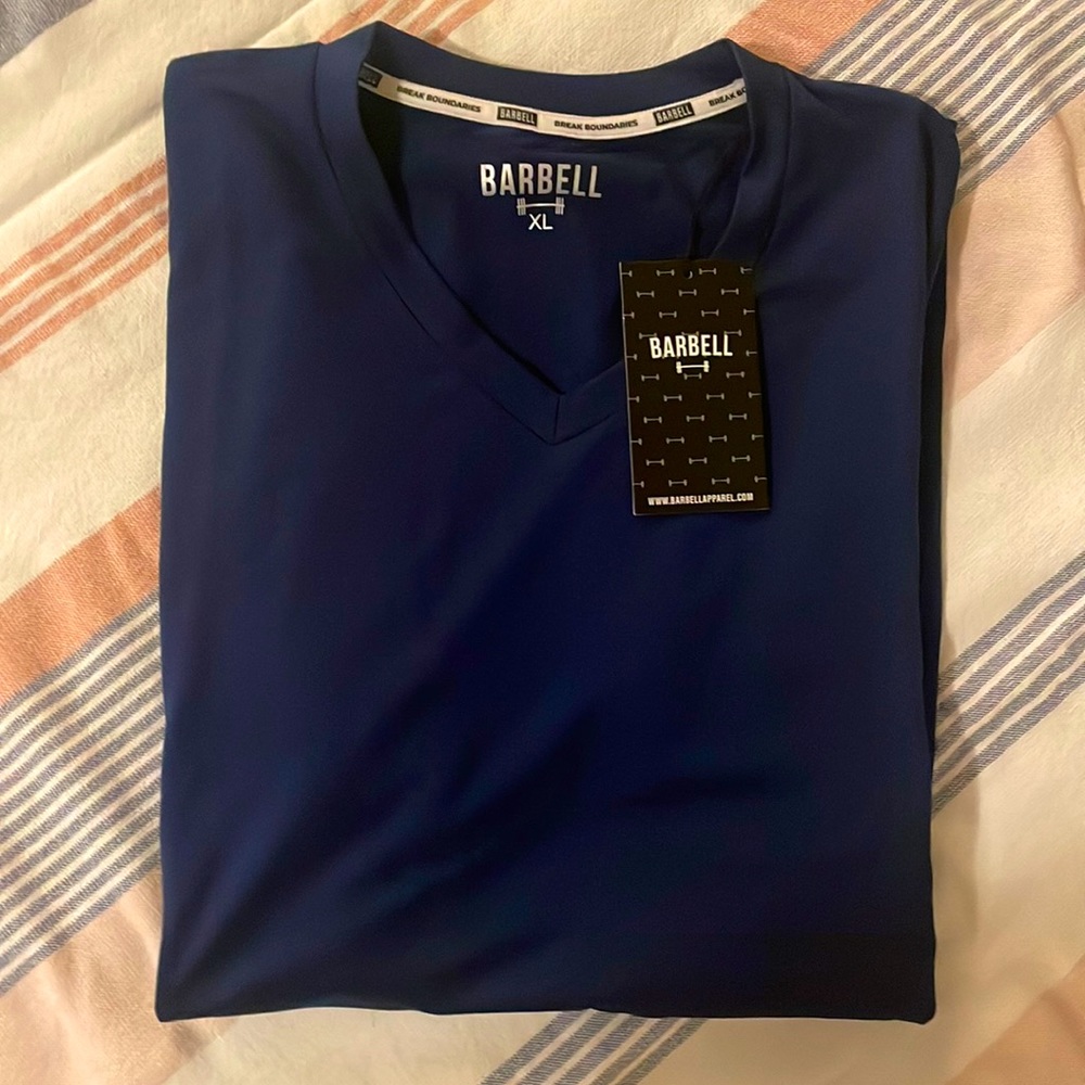 Barbell Apparel - Short Sleeve - Havok V Neck Shirt - Cadet - XL - Brand New!